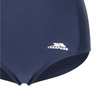 Navy - Side - Trespass Childrens Girls Wakely Swimsuit