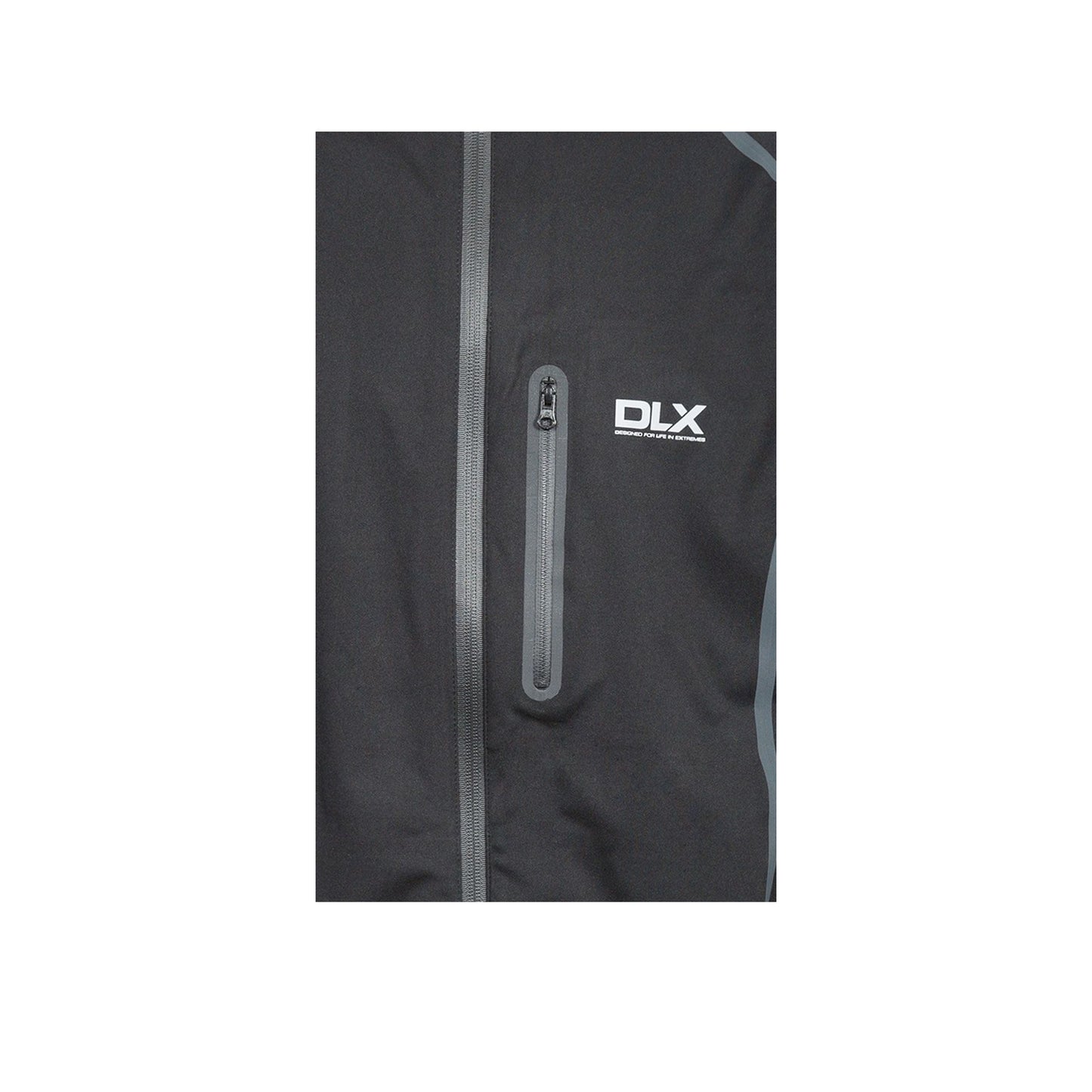 Black - Side - Trespass Mens Thomson Waterproof Softshell Jacket