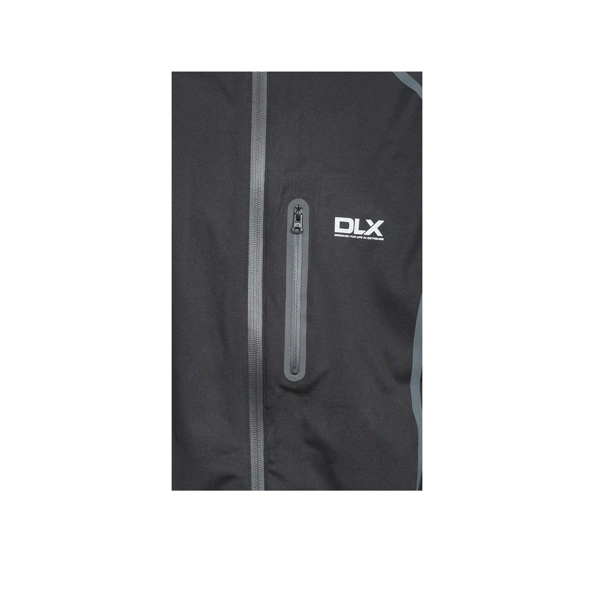 Black - Side - Trespass Mens Thomson Waterproof Softshell Jacket