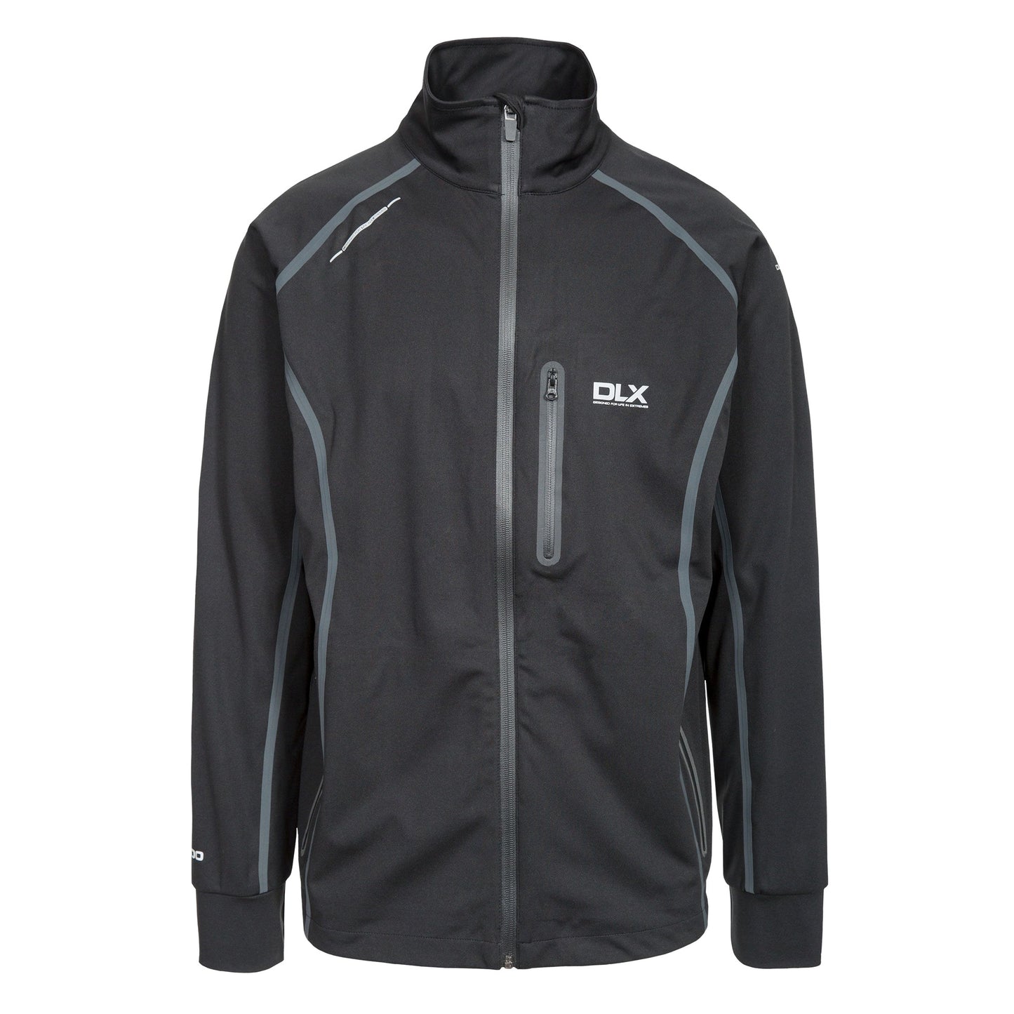 Black - Front - Trespass Mens Thomson Waterproof Softshell Jacket