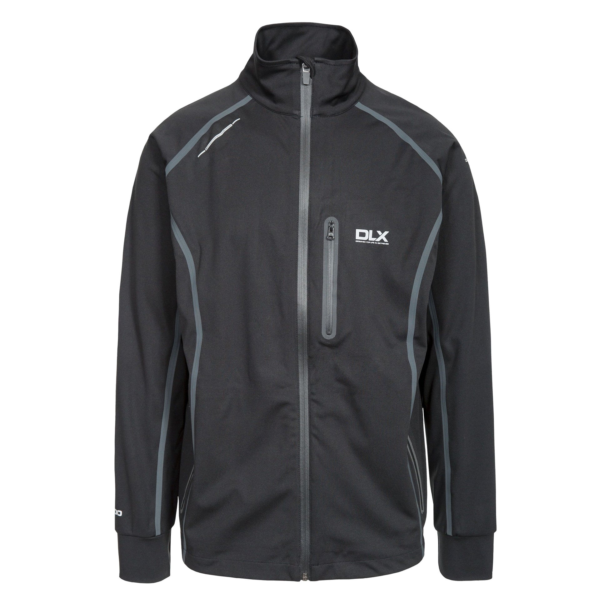 Black - Front - Trespass Mens Thomson Waterproof Softshell Jacket