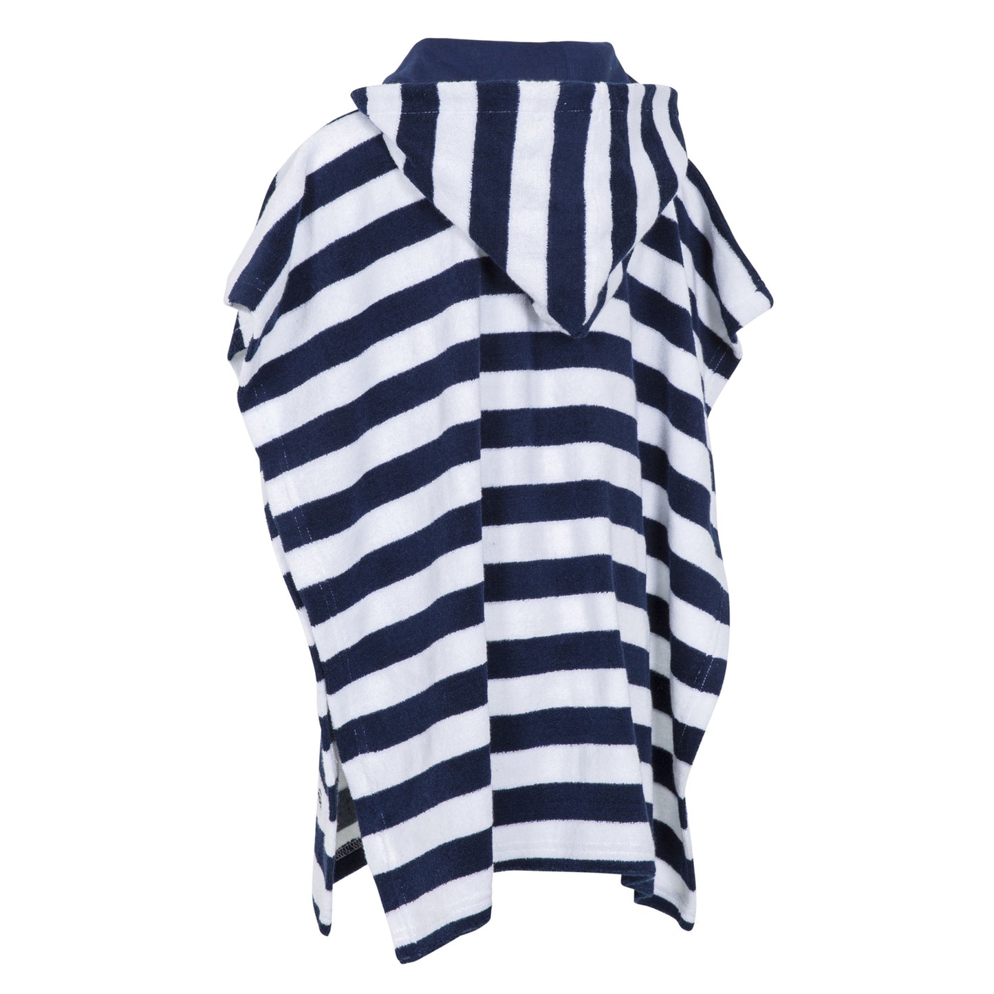 Navy Stripe - Back - Trespass Childrens-Kids Oarfish Hooded Towelling Robe