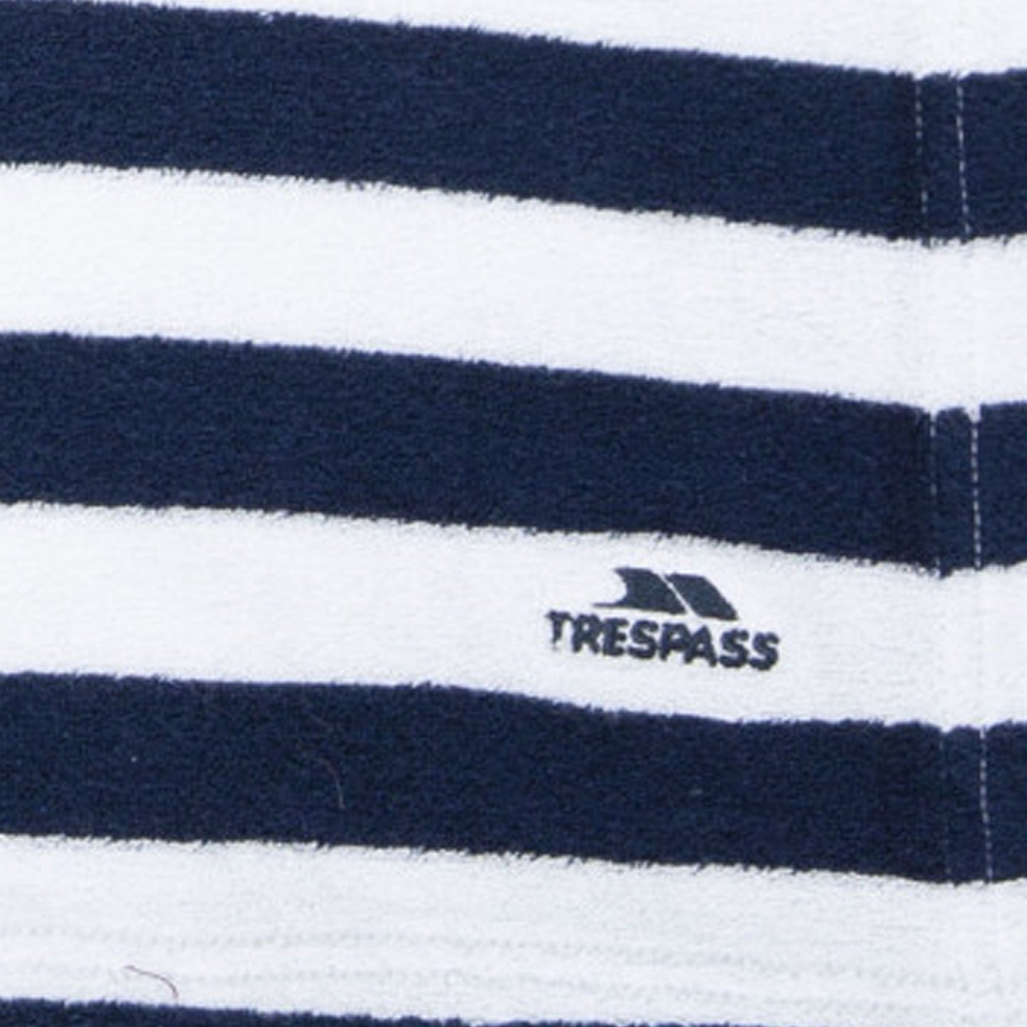 Navy Stripe - Side - Trespass Childrens-Kids Oarfish Hooded Towelling Robe