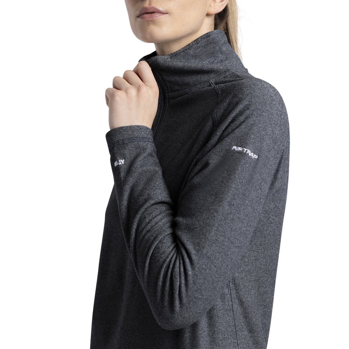 Charcoal Grey - Side - Trespass Womens-Ladies Meadows Fleece