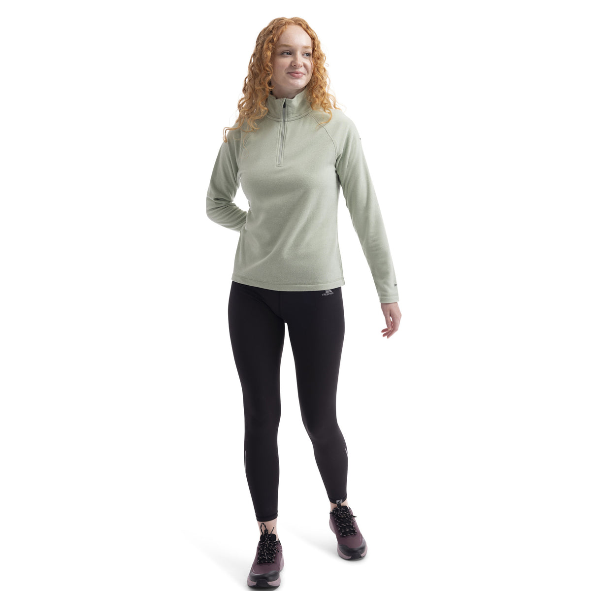 Soft Sage - Close up - Trespass Womens-Ladies Meadows Fleece