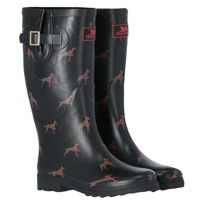 Dog Print - Side - Trespass Womens-Ladies Samira Wellington Boots