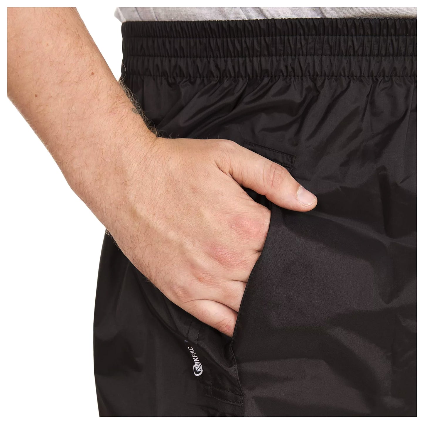 Black - Lifestyle - Trespass Adults Unisex Qikpac Overtrousers-Bottoms