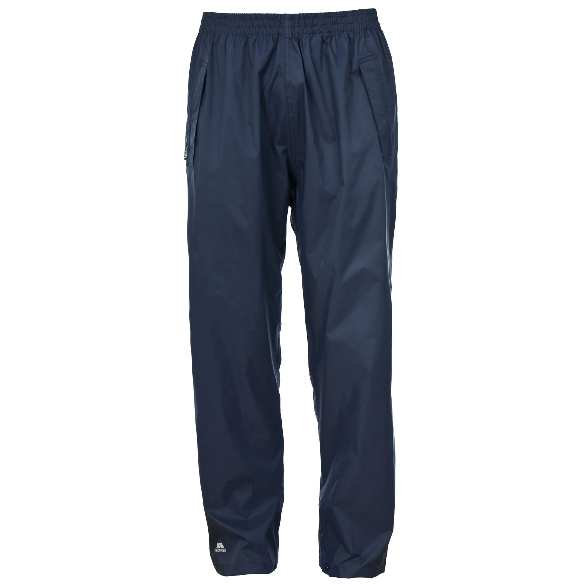 Dark Navy - Front - Trespass Adults Unisex Qikpac Overtrousers-Bottoms