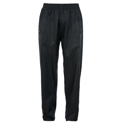 Black - Front - Trespass Adults Unisex Qikpac Overtrousers-Bottoms