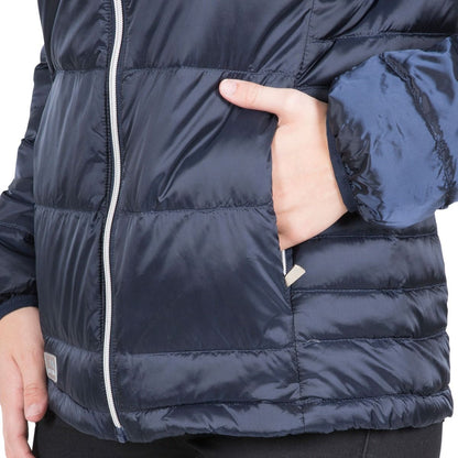 Navy - Close up - Trespass Womens-Ladies Bernadette Padded Down Jacket