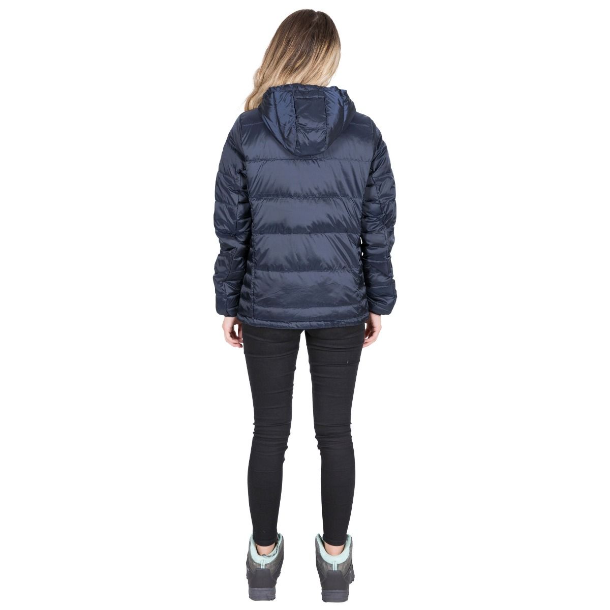 Navy - Side - Trespass Womens-Ladies Bernadette Padded Down Jacket