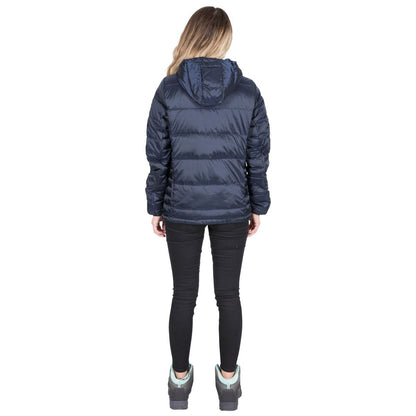 Navy - Side - Trespass Womens-Ladies Bernadette Padded Down Jacket