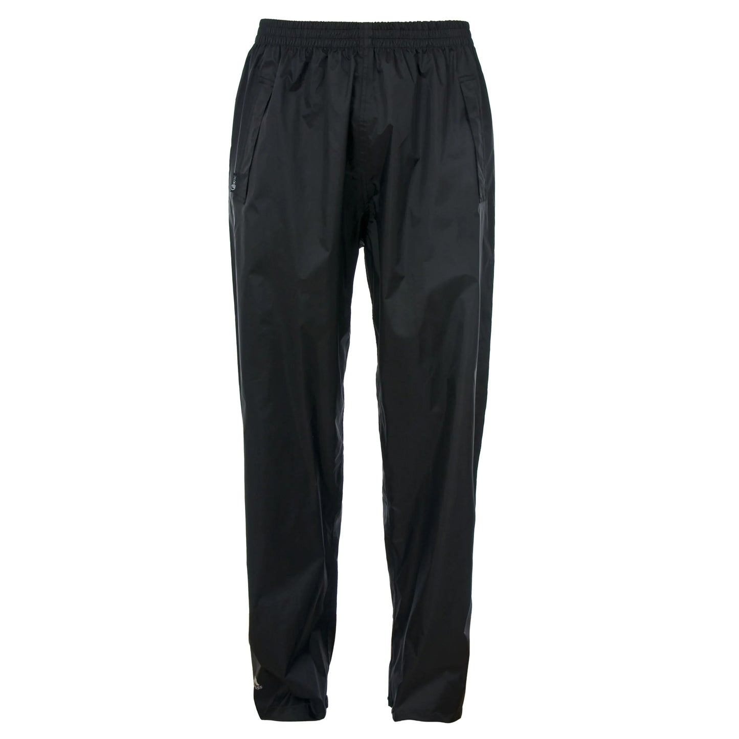 Black - Front - Trespass Adults Unisex Qikpac Overtrousers-Bottoms