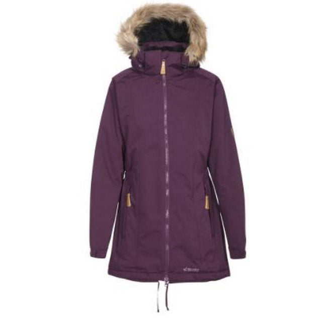 Potent Purple - Front - Trespass Womens-Ladies Celebrity Insulated Longer Length Parka Jacket