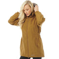 Golden Brown - Side - Trespass Womens-Ladies Celebrity Insulated Longer Length Parka Jacket