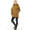 Golden Brown - Lifestyle - Trespass Womens-Ladies Celebrity Insulated Longer Length Parka Jacket