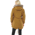Golden Brown - Pack Shot - Trespass Womens-Ladies Celebrity Insulated Longer Length Parka Jacket