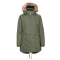 Moss - Front - Trespass Womens-Ladies Celebrity Insulated Longer Length Parka Jacket