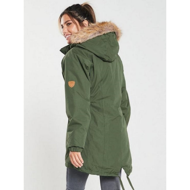 Moss - Lifestyle - Trespass Womens-Ladies Celebrity Insulated Longer Length Parka Jacket