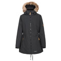 Black - Front - Trespass Womens-Ladies Celebrity Insulated Longer Length Parka Jacket