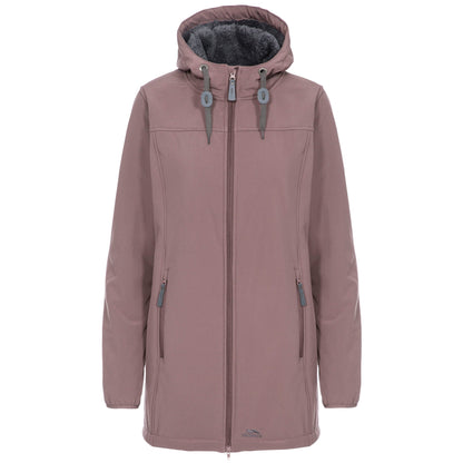 Dusty Heather - Front - Trespass Womens-Ladies Kristen Longer Length Hooded Waterproof Jacket