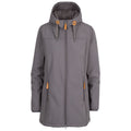 Carbon - Front - Trespass Womens-Ladies Kristen Longer Length Hooded Waterproof Jacket