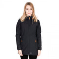 Black - Back - Trespass Womens-Ladies Kristen Longer Length Hooded Waterproof Jacket