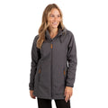 Carbon - Side - Trespass Womens-Ladies Kristen Longer Length Hooded Waterproof Jacket