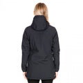 Black - Side - Trespass Womens-Ladies Kristen Longer Length Hooded Waterproof Jacket