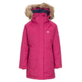 Cranberry - Front - Trespass Childrens Girls Fame Waterproof Parka Jacket