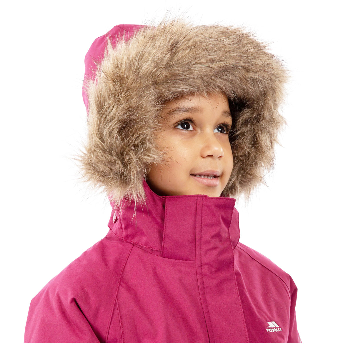 Cranberry - Lifestyle - Trespass Childrens Girls Fame Waterproof Parka Jacket