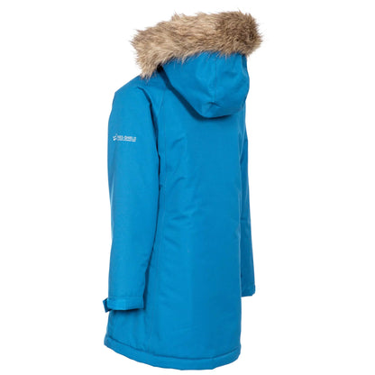 Cosmic Blue - Back - Trespass Childrens Girls Fame Waterproof Parka Jacket