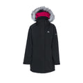 Black - Front - Trespass Childrens Girls Fame Waterproof Parka Jacket
