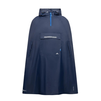 Navy - Front - Trespass Qikpac Unisex Hooded Waterproof Packaway Poncho