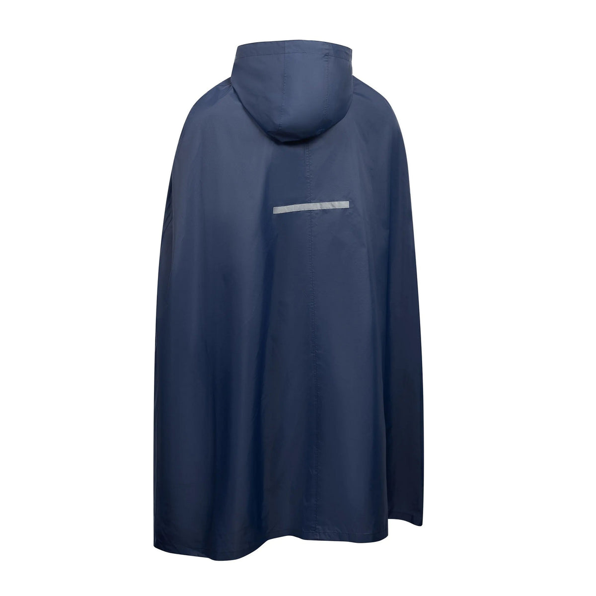 Navy - Back - Trespass Qikpac Unisex Hooded Waterproof Packaway Poncho