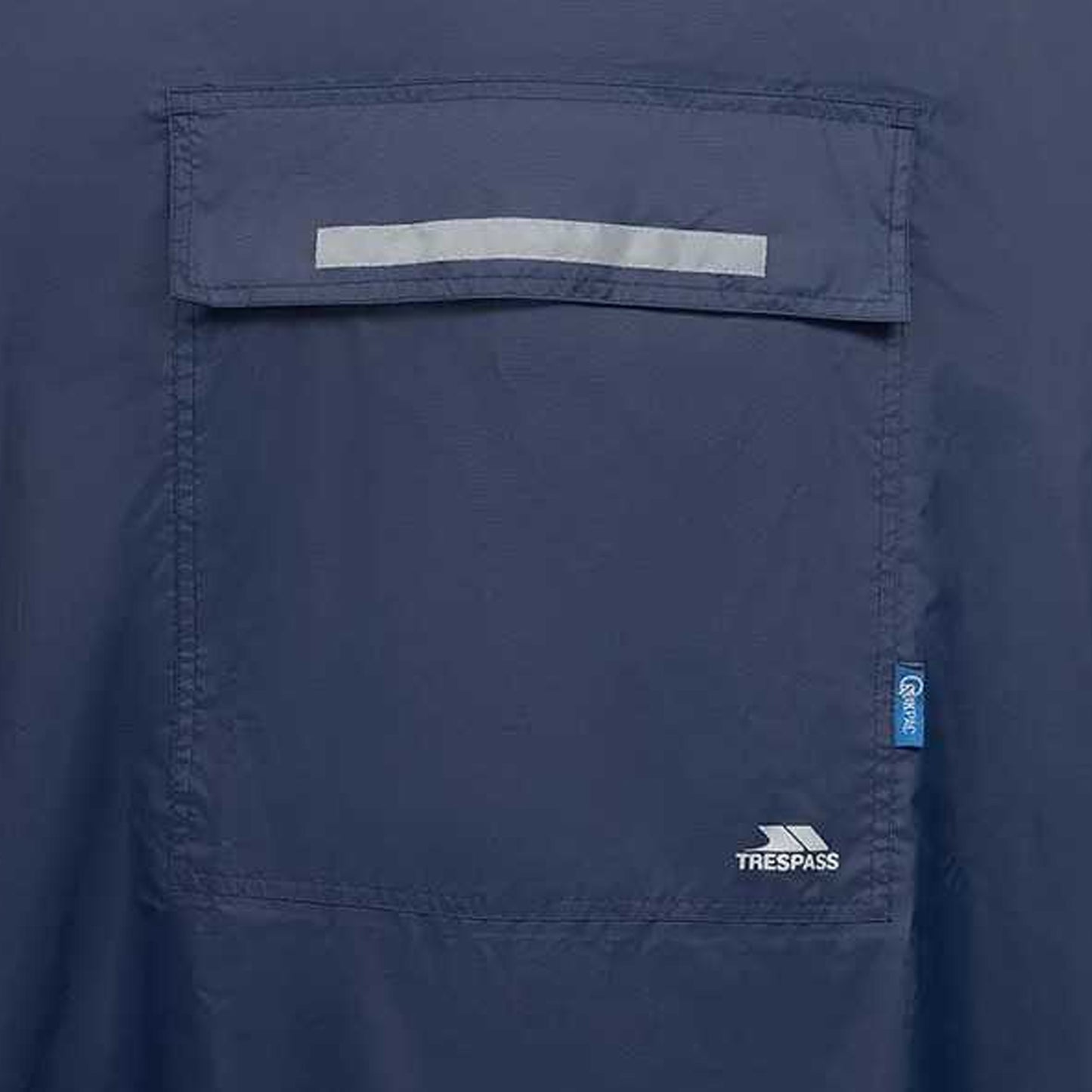 Navy - Side - Trespass Qikpac Unisex Hooded Waterproof Packaway Poncho