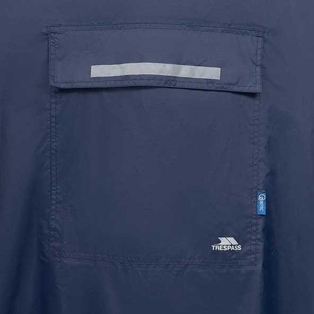 Navy - Side - Trespass Qikpac Unisex Hooded Waterproof Packaway Poncho