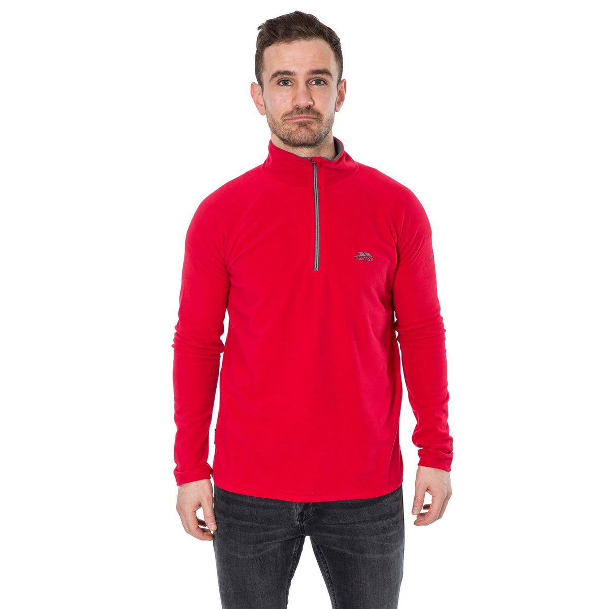 Red - Back - Trespass Mens Blackford Microfleece