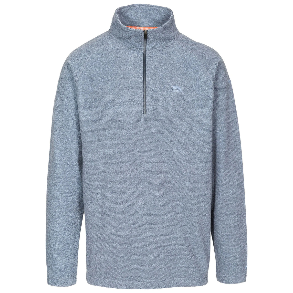 Navy - Front - Trespass Mens Keynote Anti Pilling 1-4 Zip Fleece Top