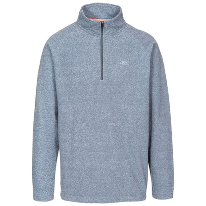 Navy - Front - Trespass Mens Keynote Anti Pilling 1-4 Zip Fleece Top