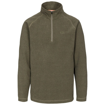 Moss - Front - Trespass Mens Keynote Anti Pilling 1-4 Zip Fleece Top