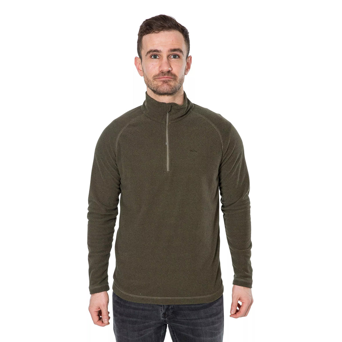 Moss - Side - Trespass Mens Keynote Anti Pilling 1-4 Zip Fleece Top