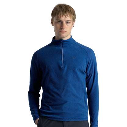 Dark Navy - Side - Trespass Mens Keynote Anti Pilling 1-4 Zip Fleece Top