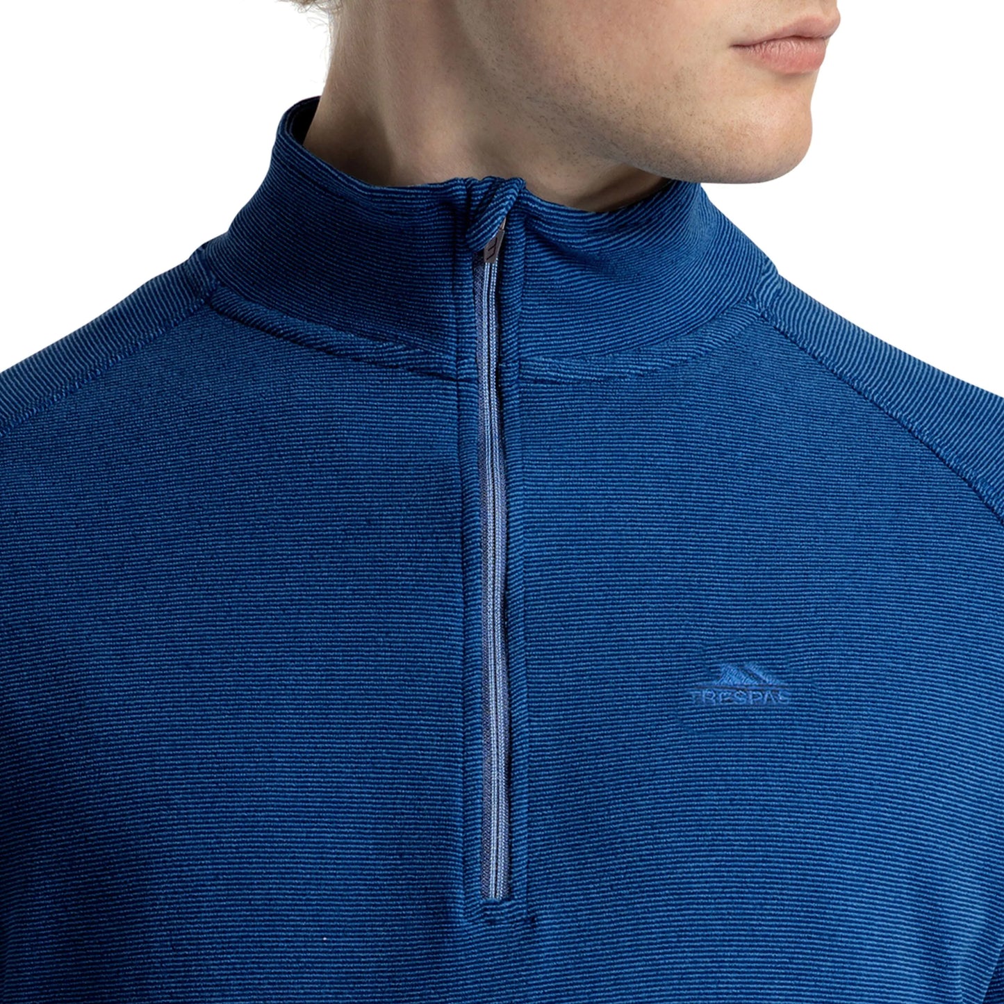 Dark Navy - Pack Shot - Trespass Mens Keynote Anti Pilling 1-4 Zip Fleece Top