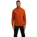 Burnt Orange - Side - Trespass Mens Keynote Anti Pilling 1-4 Zip Fleece Top