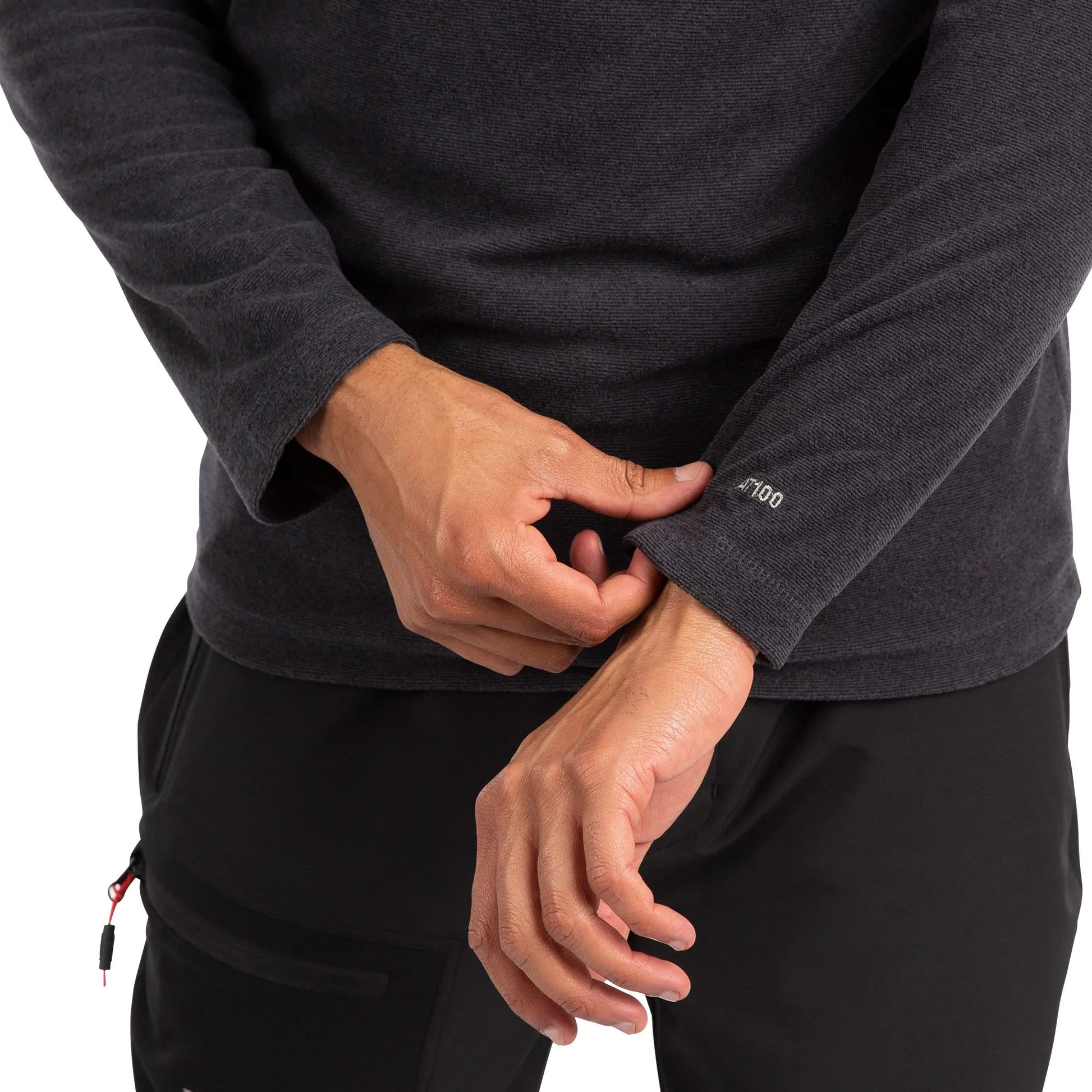 Charcoal - Pack Shot - Trespass Mens Keynote Anti Pilling 1-4 Zip Fleece Top