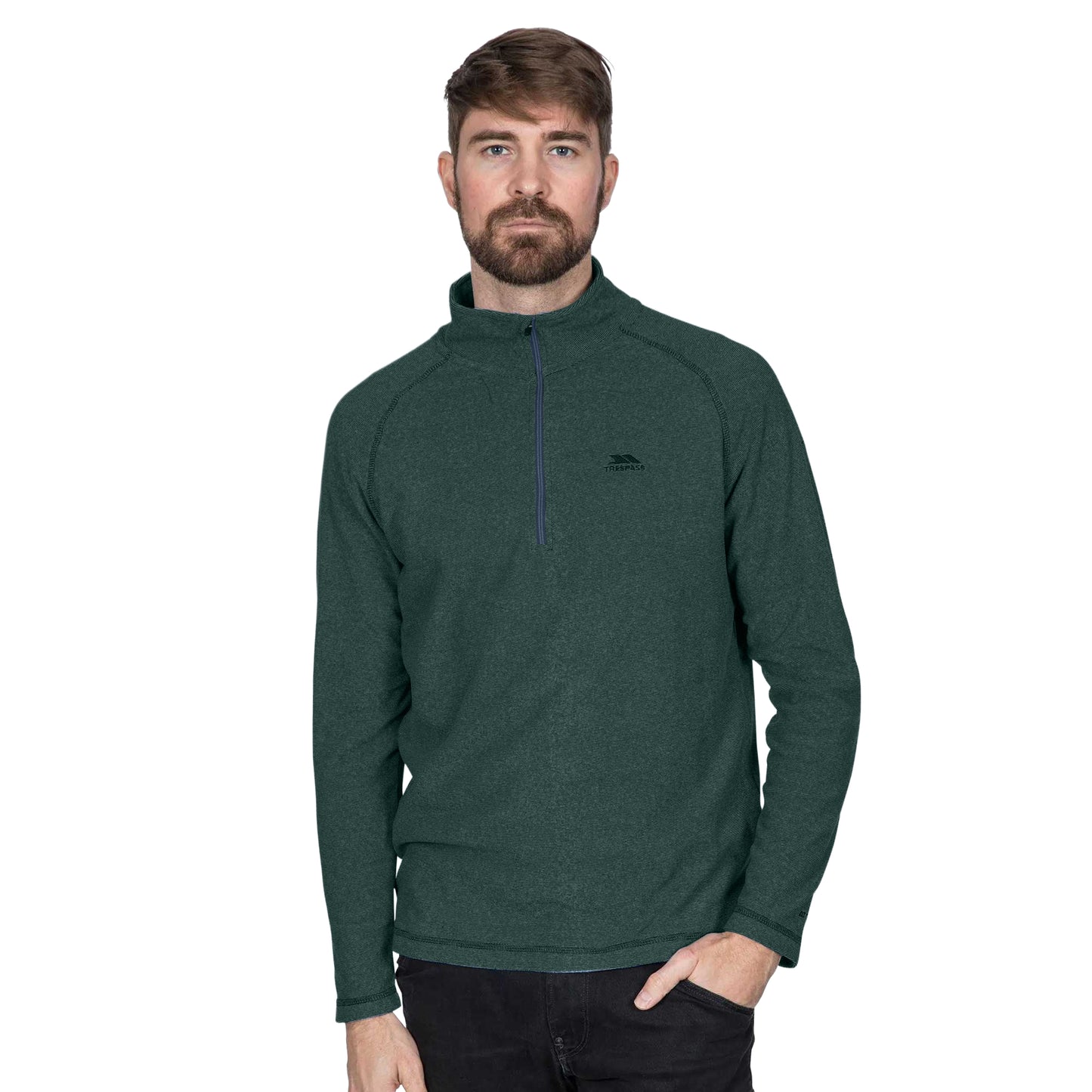 Pine - Side - Trespass Mens Keynote Anti Pilling 1-4 Zip Fleece Top
