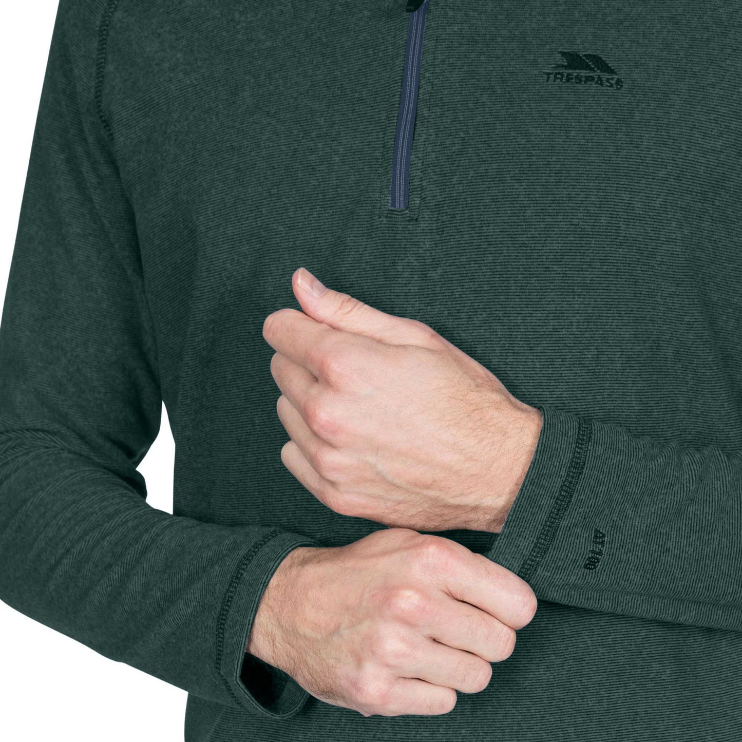 Pine - Pack Shot - Trespass Mens Keynote Anti Pilling 1-4 Zip Fleece Top