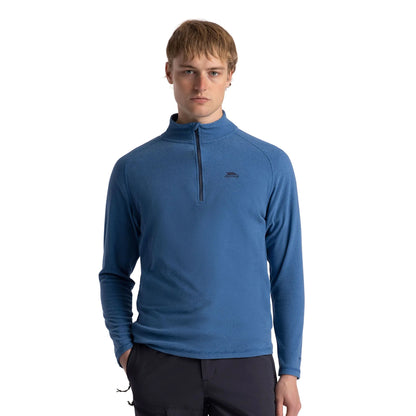 Harbour Blue - Side - Trespass Mens Keynote Anti Pilling 1-4 Zip Fleece Top