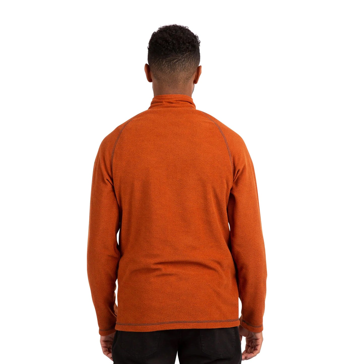 Burnt Orange - Lifestyle - Trespass Mens Keynote Anti Pilling 1-4 Zip Fleece Top